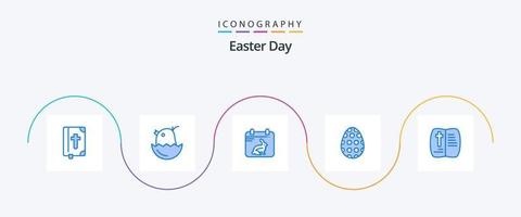 Pasqua blu 5 icona imballare Compreso aprire. uovo. calendario. Pasqua uovo. decorazione vettore