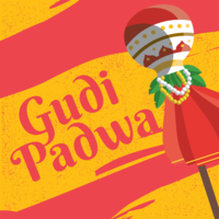 Gudi Padwa Greeting Card vettore