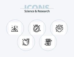 scienza linea icona imballare 5 icona design. scienza. interazione. rotazione. calcolatrice. App vettore