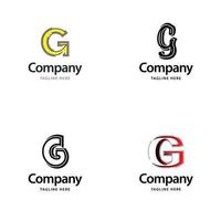 lettera g grande logo imballare design creativo moderno loghi design per il tuo attività commerciale vettore