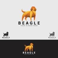 modello di progettazione di logo di cane beagle vettore