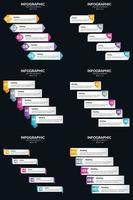 impressionare il tuo pubblico con nostro 5 passaggi ciclo diagrammi e linea del tempo. vettore