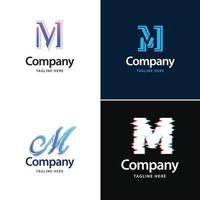 lettera m grande logo imballare design creativo moderno loghi design per il tuo attività commerciale vettore