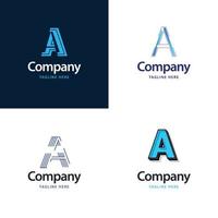 lettera un' grande logo imballare design creativo moderno loghi design per il tuo attività commerciale vettore
