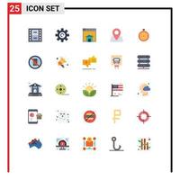 25 creativo icone moderno segni e simboli di cronometro pointer casa carta geografica pagina modificabile vettore design elementi