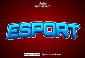 esport testo effetto con grafico stile e modificabile. vettore