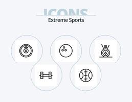 sport linea icona imballare 5 icona design. . sport. vettore