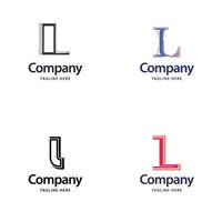 lettera l grande logo imballare design creativo moderno loghi design per il tuo attività commerciale vettore