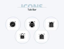 linguetta bar glifo icona imballare 5 icona design. . . rimuovere. elenco. dai un'occhiata elenco vettore