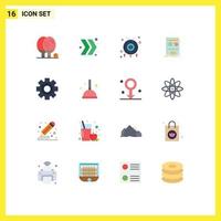 16 creativo icone moderno segni e simboli di Ingranaggio successo Accessori grafico presentazione modificabile imballare di creativo vettore design elementi