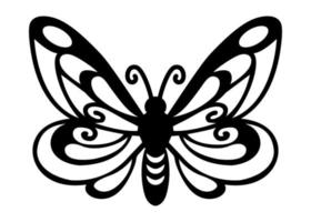 farfalla schema, semplice disegno, vettore illustrazione isolato su bianca sfondo