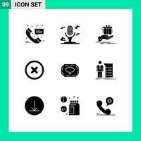 9 creativo icone moderno segni e simboli di bangla bangladesh etichetta sorpresa ui di base modificabile vettore design elementi
