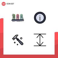 4 creativo icone moderno segni e simboli di amplificatore supporto suono Informazioni costruzione modificabile vettore design elementi