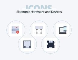 dispositivi piatto icona imballare 5 icona design. dispositivi. server. Banca dati. Rete. connessione vettore