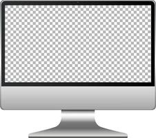 monitor di visualizzazione del computer isolato su sfondo bianco vettore