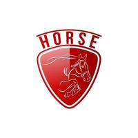 cavallo logo design illustrazione, cavallo silhouette vettore, cavallo vettore ispirazione, vettore di un' cavallo su bianca sfondo.
