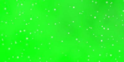 trama vettoriale verde chiaro con bellissime stelle.