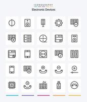 creativo dispositivi 25 schema icona imballare come come dati. hardware. dispositivi. gadget. computer vettore