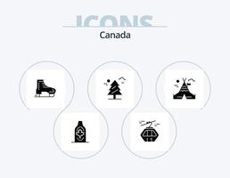 Canada glifo icona imballare 5 icona design. saldare. foresta. gondola. Scandinavia. Canada vettore