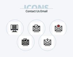 e-mail linea pieno icona imballare 5 icona design. lettera. lettera. Messaggio. Busta. Il prossimo vettore