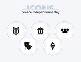 Grecia indipendenza giorno glifo icona imballare 5 icona design. Irlanda. istituzione. olimpico. banca. storia vettore