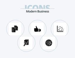 moderno attività commerciale glifo icona imballare 5 icona design. copia. analitica. attività commerciale. documento. logica vettore