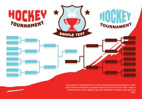 Poster del torneo del torneo di hockey vettore