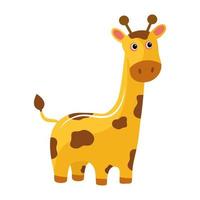 simpatico personaggio kawaii animale giraffa vettore