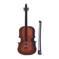 icona isolata strumento musicale violino vettore