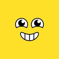 sorridente eccitato emoji illustrazione vettoriale