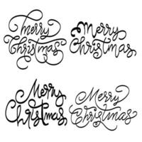 buon natale lettering set di testo vettore