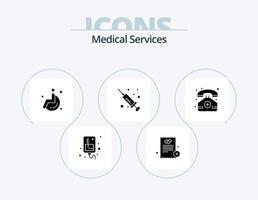 medico Servizi glifo icona imballare 5 icona design. Telefono. medico. medico. Ospedale. medico vettore