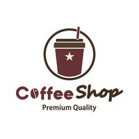 modello di logo della caffetteria vettore