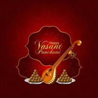 felice sfondo celebrazione vasant panchami vettore