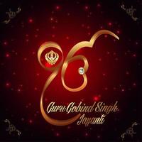 guru gobind singh jayanti celebrazione vettore