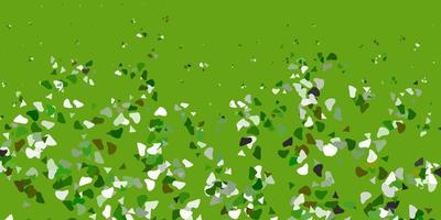 texture vettoriale verde chiaro con forme di memphis.