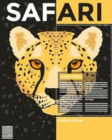 pagina modello rivista testa di animale leopardo selvaggio