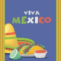 viva celebrazione del Messico con il cibo vettore
