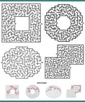 diagrammi di giochi di labirinto con soluzioni vettore