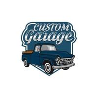 retrò camion logo modello vettore. Vintage ▾ camion emblema logo concetto. retrò box auto logo modello vettore