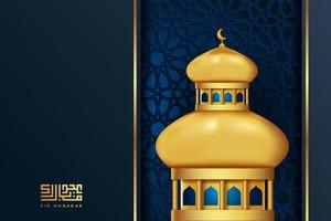 eid mubarok saluto carta con islamico ornamento vettore illustrazione