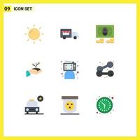 9 creativo icone moderno segni e simboli di computer blogger crescita pagamento prestito modificabile vettore design elementi