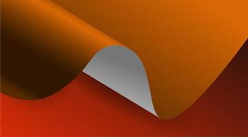 illustrazione vettoriale di carta 3d con trama ondulata. design con colore arancione