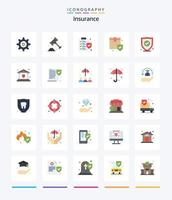 creativo assicurazione 25 piatto icona imballare come come banca. protezione. assicurazione. assicurazione. sicurezza vettore