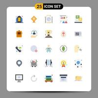 universale icona simboli gruppo di 25 moderno piatto colori di maschera copione ristorante Internet tavola modificabile vettore design elementi