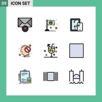 impostato di 9 moderno ui icone simboli segni per bevanda proibito mobile chiuso umano modificabile vettore design elementi