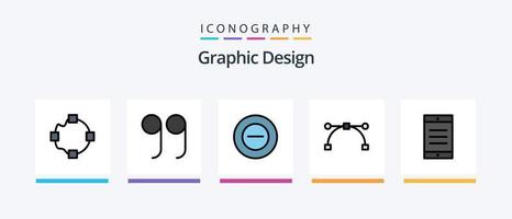 design linea pieno 5 icona imballare Compreso umido. bicchiere. creativo. attrezzo. design. creativo icone design vettore