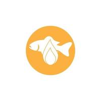 pesce olio logo vettore illustrazione modello