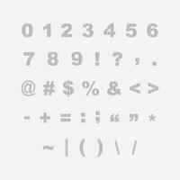 elementi di numeri di texture di impronte digitali. set di design di elementi grafici geometrici vettore