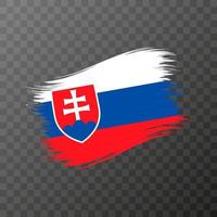 slovacchia nazionale bandiera. grunge spazzola ictus. vettore